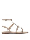 Valentino Sandal Poudre In Nude & Neutrals