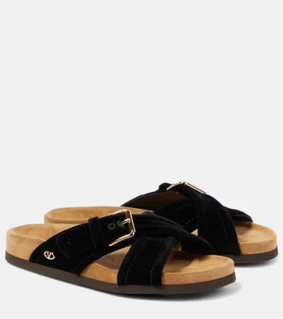 VALENTINO GARAVANI FUSSFRIEND VELVET SANDALS