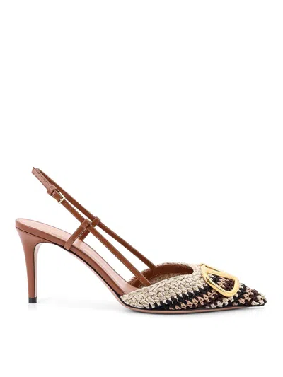 VALENTINO GARAVANI SHOES WITH BROWN HEEL