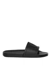 Valentino Garavani Black Sandals With Vlogo Detail On The Front In Tech Fabric Man In Black