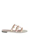 Valentino Rockstud Slide T. 05 In Rojo Claro