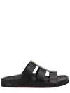 Valentino Studshield Calfskin Slides In Black