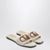 Valentino Garavani Sandalo Slide Vlogo Cut-out In Shearling Women