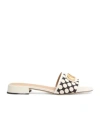 Valentino Sandalo Slide Vlogo Signature In Tessuto Plus De Pois 20mm