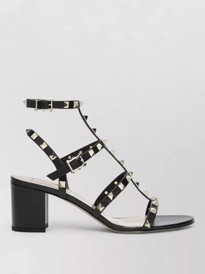 Valentino Garavani Sandals Ankle Strap Block Heel Studs