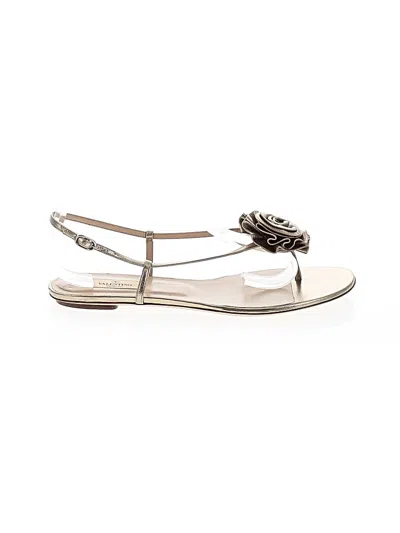Pre-owned Valentino Garavani Sandals In Gold
