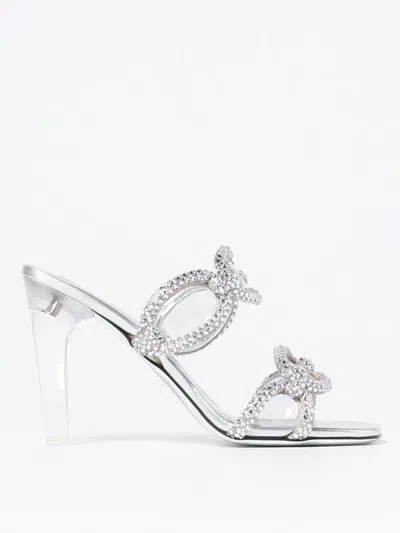 VALENTINO GARAVANI SANDALS IN SATIN WITH ALL-OVER RHINESTONE CRYSTALS,E28304061