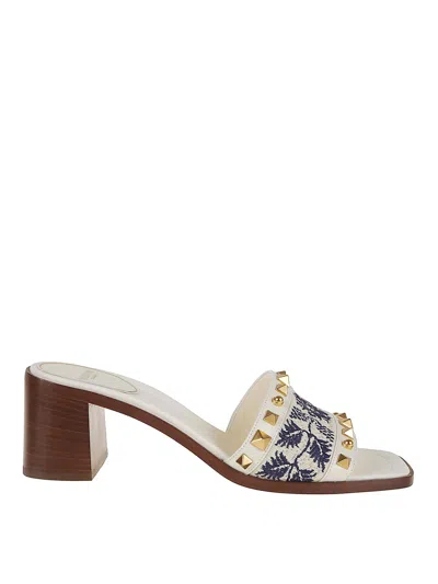 Valentino Garavani Slide County T. 60 In Mf Ivory Naturale Blu