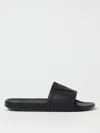 Valentino Garavani Black Sandals With Vlogo Detail On The Front In Tech Fabric Man In Black