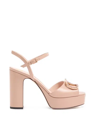 Valentino Garavani Sandals With Vlogo Signature Platform In Calfskin 115mm In Multi