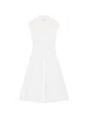Valentino Broderie Anglaise-trimmed Cotton-poplin Midi Dress In White