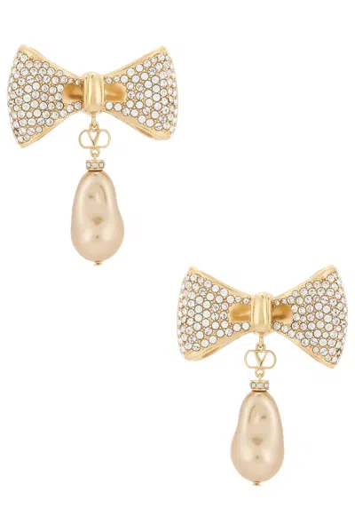 Valentino Garavani Sans Fin Perla Barocca Earrings In Gold