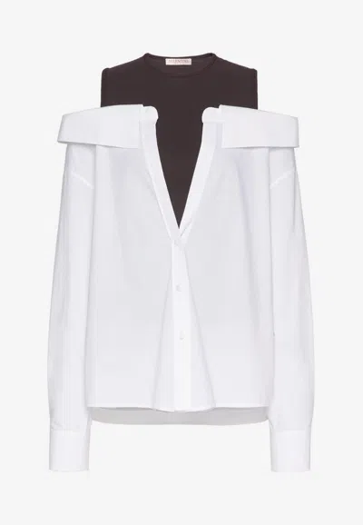 Valentino Sartorial Poplin Shirt In White
