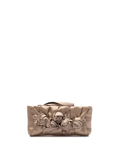Valentino Garavani Satin Bag In Beige