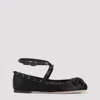 Valentino Satin Ballerinas In Black