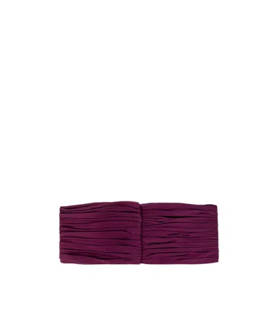 Valentino Garavani Satin Cady Belt In Purple