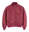 Valentino Ribbed Trim Jacket Featuring Vlogo Patch In Red