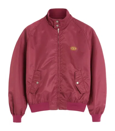 VALENTINO SATIN-EFFECT VLOGO BOMBER JACKET
