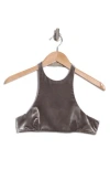 Valentino Satin Halter Crop Top In Shangai