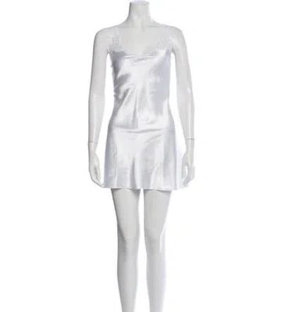 Pre-owned Valentino Satin Lace Pattern Nightgown In Neutral