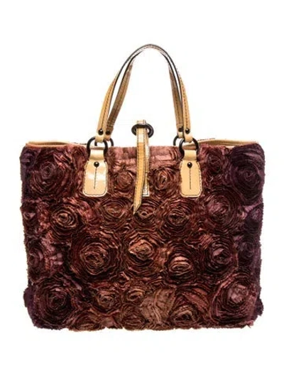 Pre-owned Valentino Garavani Satin Minaudière In Red