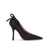 Valentino Garavani Garavani Nite-out Satin Pump 110 Mm Woman Black 39.5