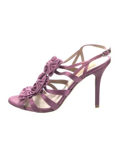 Pre-owned Valentino Garavani Satin Pumps In Purple