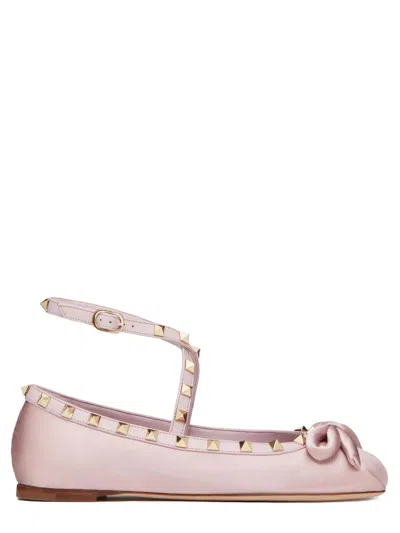 VALENTINO GARAVANI SATIN "ROCKSTUD" BALLERINA