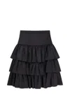 Valentino Ruffled Skirt In Black