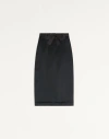 Valentino Satin Bow Midi Skirt In Black