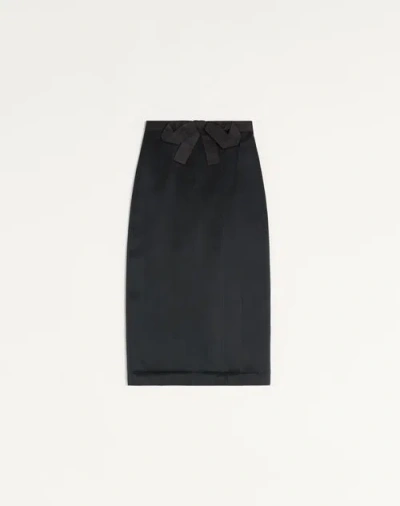 Valentino Satin Skirt Woman Black 44