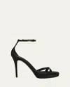 Valentino Garavani Garavani Eveninglam Satin Platform Sandal 120mm Woman Black 42 In Nero