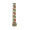 Valentino Garavani Ivory Orange Green Patterned Scarf With Fringes Spring Summer Women