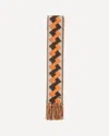 Valentino Garavani Multicolor Jacquard Scarf With Fringed Edges
