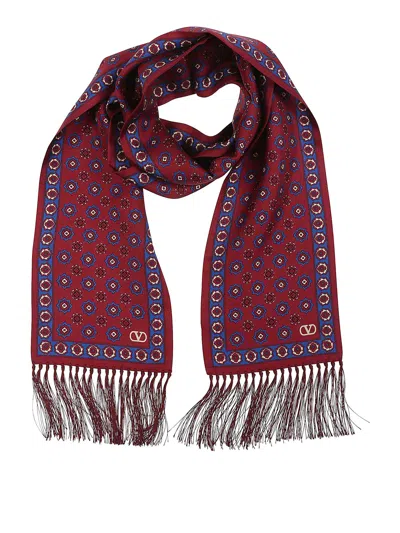 Valentino Silk Printed Scarf In Multicolor