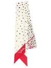 Valentino Scarf Bandeau Little Stars Starry In Silk In Multi