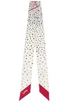 Valentino Scarf Bandeau Little Stars Starry In Silk In White