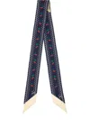 Valentino Garavani Cherryfic Bandeaux Scarf In Silk Women In Blue