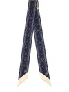 Valentino Garavani Cherryfic Bandeaux Scarf In In Blue