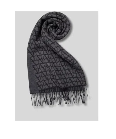 Valentino Scarf Toile Iconographe In Kuh Grigio/grigio-an