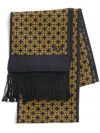 Valentino Garavani Chamber Scarf In Silk With Fringes In Multicolor