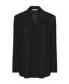 Valentino Elegant Black Wool Double-breasted Jacket In Black