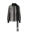 Valentino Scarf Detailed Long-sleeved Shirt In Black