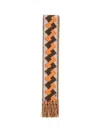 Valentino Garavani Multicolor Jacquard Scarf With Fringed Edges In Multicolour