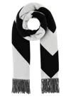 Valentino Patterned Scarf With Fringed Detail