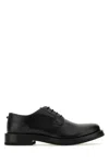 Valentino Derby Rockstud Essential Leather Lace-up Shoes In Animal Print