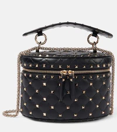 VALENTINO GARAVANI ROCKSTUD SPIKE SMALL LEATHER VANITY BAG