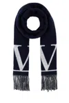 Valentino Midnight Wool Blend Scarf