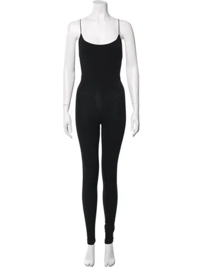 Pre-owned Valentino Scoop Neck Jumpsuit In Black
