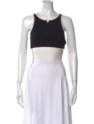 Pre-owned Valentino Scoop Neck Sleeveless Sports Bra In Purple